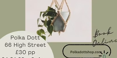 Wooden Beaded Plant Hanger Workshop