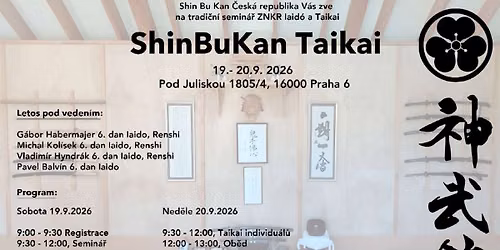 Shinbukan Taikai 2026 (+ Exams up to 3rd Dan)