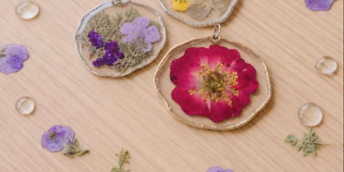 Pressed Flowers Resin Pendant 