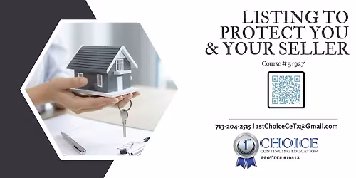 Realtors FREE 2 HR In Person CE-Listing To Protect You & Your Seller