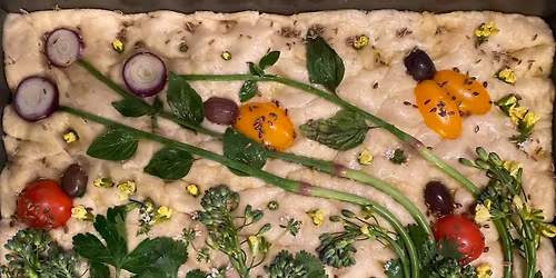 Focaccia decorating - Windswept Gardens