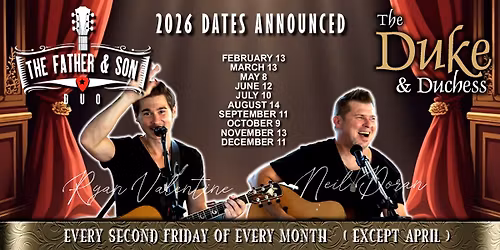 The Father & Son Duo Live - 2nd Friday Of Each Month (2026)