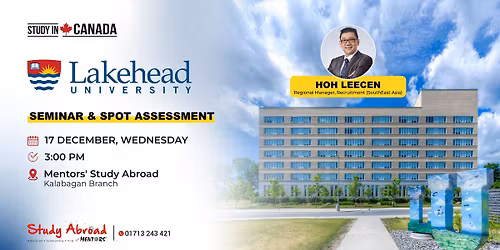 Seminar & Spot Assessment Session: Lakehead University