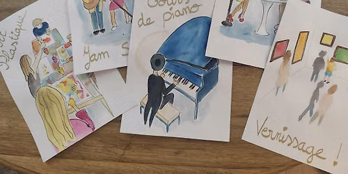 Atelier cr\u00e9atif : Dessin, peinture, aquarelle\u2026 (d\u00e9tente & convivial)