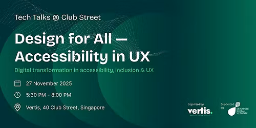 Tech Talks @ Club Street: Design for All \u2014 Accessibility in UX