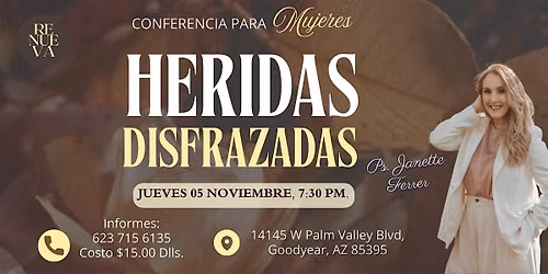 RENUEVA Mujeres: Caf\u00e9 Conferencia Heridas Disfrazadas | Arizona