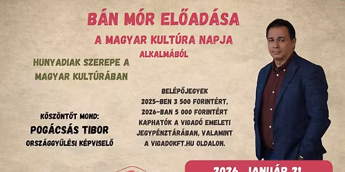 B\u00e1n M\u00f3r el\u0151ad\u00e1sa a Magyar Kult\u00fara Napja alkalm\u00e1b\u00f3l