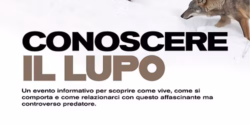 Conoscere il lupo - Pergine Valsugana (TN) - 24 ottobre 2025