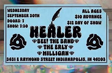 BEE! THE BAND, THE ERLY, MILLIGAN live at Healer