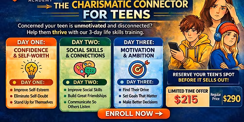 3-Day Summer Workshop: Charismatic Connector (Teens)