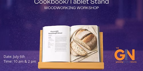 Wooden Tablet or Cookbook Stand