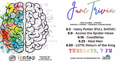 Thinkin' & Drinkin' -- June Trivia Sponsored by Lenny Boy Brewing Co.