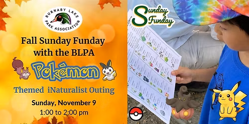 Fall Sunday Funday with the BLPA -  Pok\u00e9mon-themed iNaturalist Nature Walk