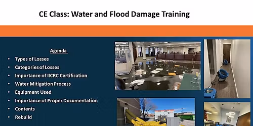 CE Class: Water and Flood Damage Training