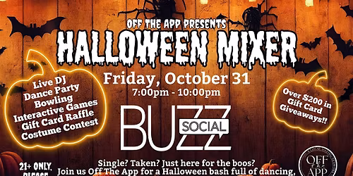 Off The App\u2019s Halloween Mixer at Buzz Social