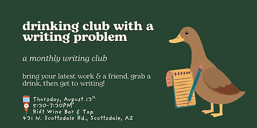 drinking club with a writing problem