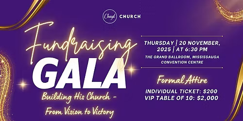 Chayil Church Fundraising Gala: Building His Church -From Vision to Victory