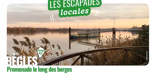 B\u00e8gles, promenade le long des berges de la Garonne