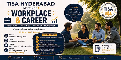 TISA Hyderabad Meeting #11 Workplace & Career