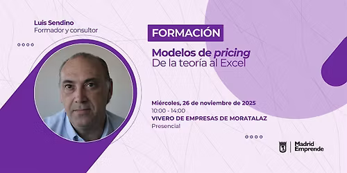 Formaci\u00f3n gratis en Madrid | Modelos de pricing: de la teor\u00eda al Excel