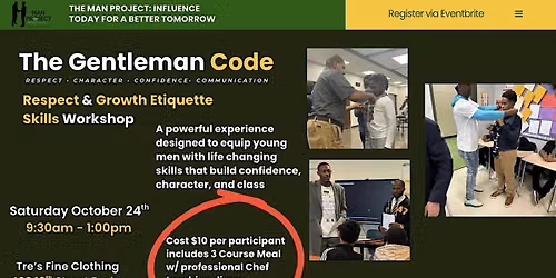 The Gentleman Code: Respect & Growth Etiquette Skills Workshop