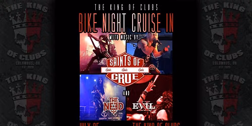 BIKE NIGHT Cruise In - Saints Of Crue - FREE ENTRY