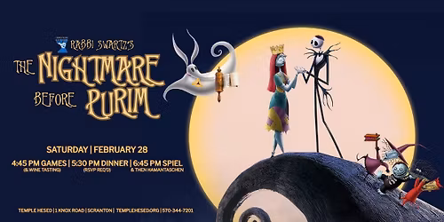 The Nightmare Before Purim Games, Dinner, & Spiel