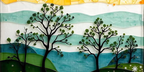 Fused Glass Four Season Panel