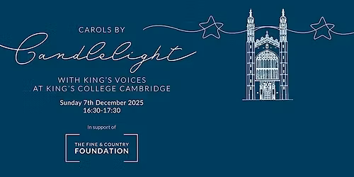 Carols by Candlelight - In Support of Cambridge Cyrenians and other homelessness charities