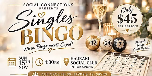 Singles Bingo in TAKAPUNA