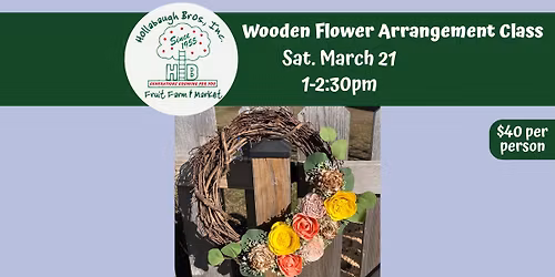 Wooden Flower Spring Wreath Arrangement Class