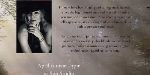 The Art of Rhythm and Song, with sacred musician and teacher, Suzanne Sterling