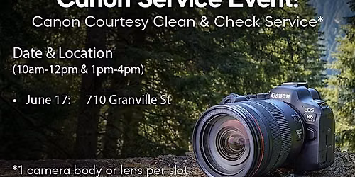 Canon Camera & Lens Cleaning Event