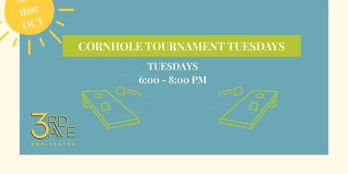 Cornhole Tournament Tuesday at 3rd ave