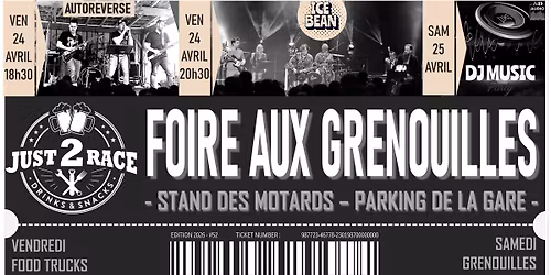 Foire aux Grenouilles - JUST 2 RACE - Stand des Motards - L'ambiance ? ...elle sera ICI !