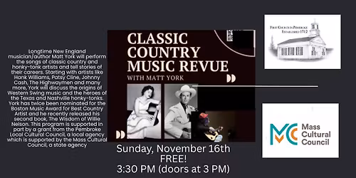 Classic Country Music Revue with Matt York