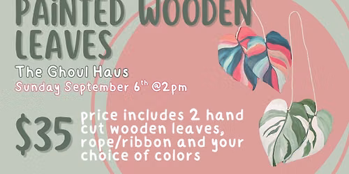 Painted Wooden Leaves