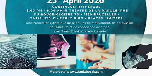 WHITE NIGHT TaKeTiNa + 12 hours .. \/ Belgium Tania Bosak \/ Manu Lurquin