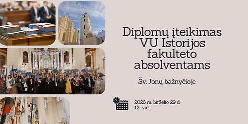 Diplom\u0173 \u012fteikimas VU Istorijos fakulteto absolventams