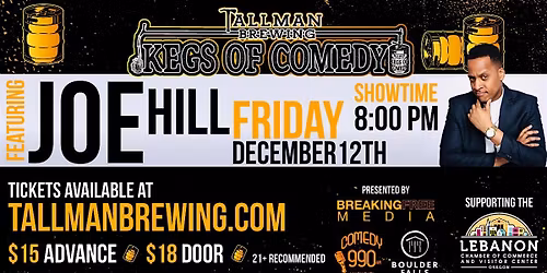 Kegs of Comedy featuring Joe Hill