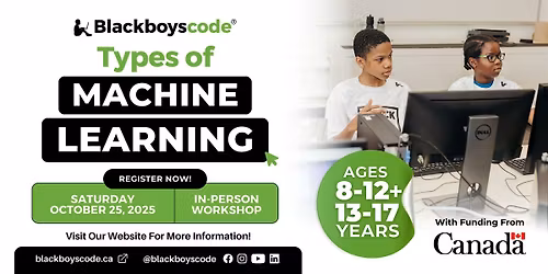 Black Boys Code Brampton -  Types of Machine Learning