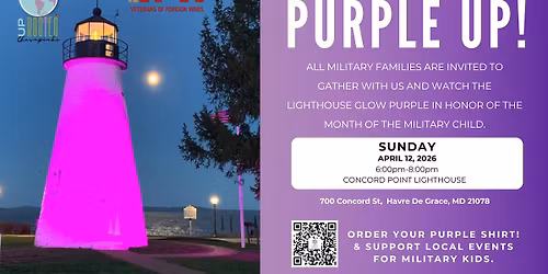 PURPLE UP! AT CONCORD POINT LIGHTHOUSE