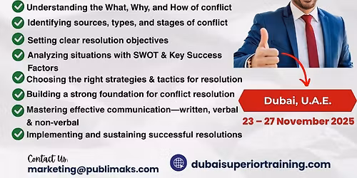 Training Effective Conflict Management - Dubai