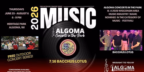Bacchus Lotus, Algoma Concerts in the Park, July 16, 2026