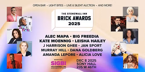 Third Annual Stonewall Inn Brick Awards Gala