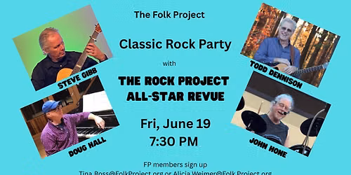 Folk Project Classic Rock Party - In Person and Online 