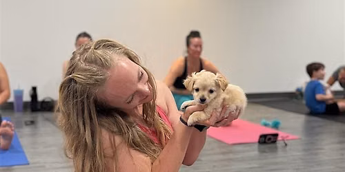 Flow for a Cause: Puppy Yoga with Blazin Trails Bottle Babies