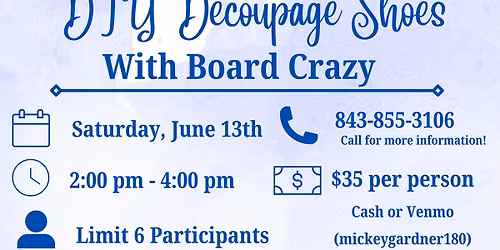 DIY Decoupage Sneakers Class With Board Crazy