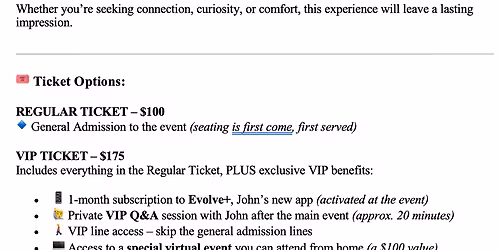 Evolve with John Edward at Luther Burbank Center for the Arts - Ruth Finley Person Theater