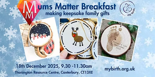 Mums Matter Breakfast making festive keepsakes gifts 18\/12\/25
